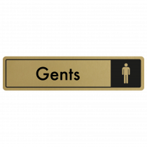 Gents Door Sign - Black on Gold