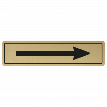 Arrow Door Sign - Black on Gold