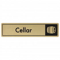 Cellar Door Sign - Black on Gold