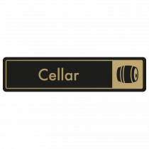 Cellar Door Sign - Gold on Black