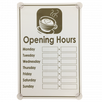 Café Shop Business Hours open and closed window hanging sign