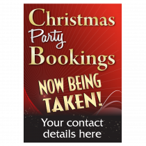 Taking Bookings Now Christmas Poster