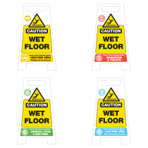 Colour Coded Cleaning System Wet Floor Stands