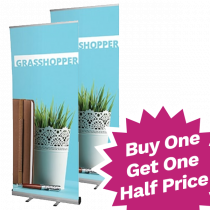 Economy Single Sided Roll Up Banners - Buy One Get One Half Price