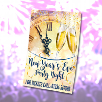 Personalised New Years Eve Party Night waterproof posters. Sizes available A3, A2 & A1