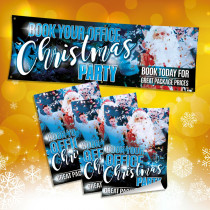 Book your Office Christmas Party banner & Poster Bundle.