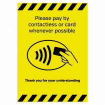 Please pay by contactless payment Please pay by contactless card whenever possible sign