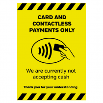 Card & Contactless payments vinyl sticker