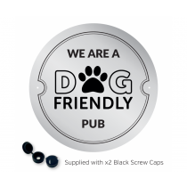 We are a Dog Friendly Pub Exterior Wall Plaque with fixings