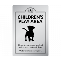 Dog Friendly Childrens Play Area wall mounted Exterior Sign