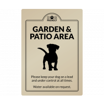 Dog Friendly Garden & Patio Area wall mounted Exterior Sign