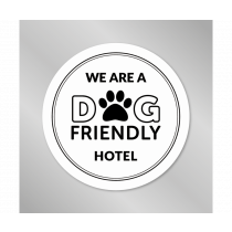 We are a Dog Friendly Hotel vinyl window sticker