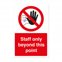 Staff Only Beyond This Point Notice