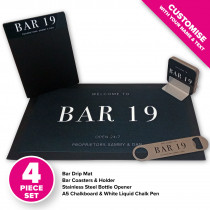 Personalised Home Bar Gift Set  - Style 3 - House Number