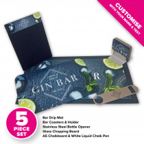 Personalised Home Bar Gin Gift Set - Style 4 - Design 1 