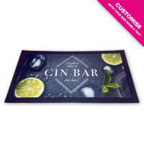 Personalised Bar Drip Mat/Bar Runner - Gin - Style 4 - Design 1 