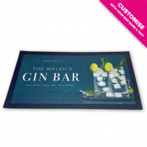 Personalised Bar Drip Mat/Bar Runner - Gin - Style 4 - Design 2