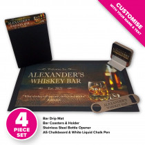 Personalised Home Bar Whisky Gift Set - Style 5 - Design 1