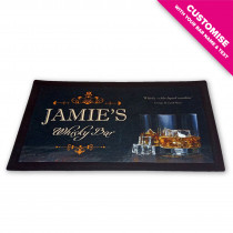 Personalised Bar Drip Mat/Bar Runner - Whisky - Style 5 - Design 2