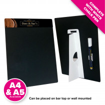 Personalised Freestanding Chalkboard with Pen - Whisky - Style 5 - Design 3