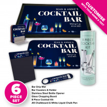 Personalised Home Bar Cocktail Gift Set  - Style 6 - Design 1
