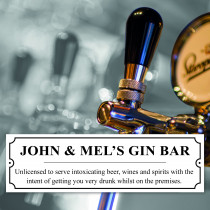 Your Own Personalised Home Bar/Man Cave Premises Name Plate