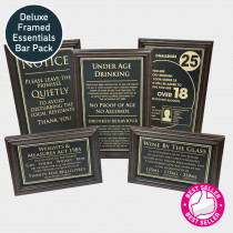 Framed Traditional Bar Licensing Sign Pack