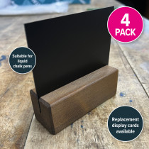 Wooden Block Ticket Holder - Pack 4