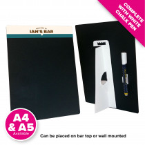 Personalised Freestanding Chalkboard with Pen - Bar Rules - Style 2 