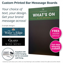 Custom Headed Chalkboard Bar Message Board