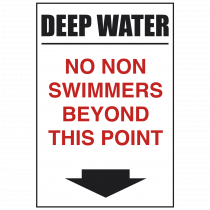 Deep Water - No-non Swimmers Safety Sign