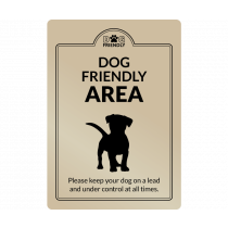 Dog Friendly Area Interior Sign