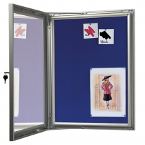 Felt Wall Mount Lockable Notice Boards