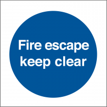 Fire Escape Keep Clear Sticker