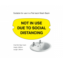 Flat Back Social Distancing Washroom Sink Cover