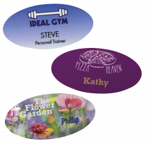 Oval Staff Name Badges - 76 x 38mm