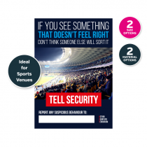 If You See Something – Tell Security Poster (Sports Venues)