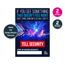 If You See Something – Tell Security Poster (Clubs/Music Venues)