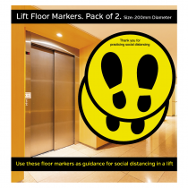 Lift Social Distancing Floor Markers. Pack of 2 