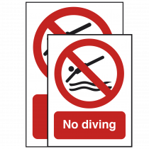 No Diving Safety Sign