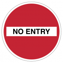 No Entry floor and wall vinyl sign