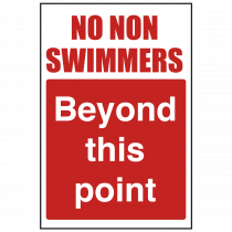 No Non-swimmers Beyond this Point Safety Sign