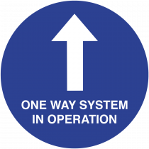 One Way System in operation floor sign