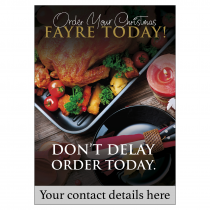 Christmas Fayre Orders Butchers Promotional Poster