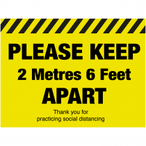 Please keep 2 metres apart social distancing floor sign
