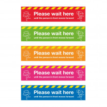 Please wait here School Social Distancing Floor Graphics