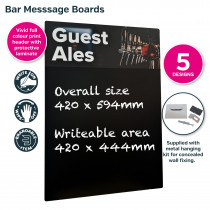 Headed Chalkboard Bar Message Board - Multiple Options