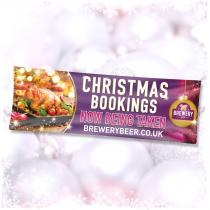 Personalised Christmas Bookings now being taken PVC Banners