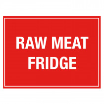 Raw Meat Fridge Storage Sign