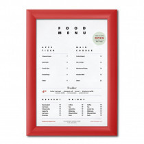 Red 25mm Poster Display Snap Frames